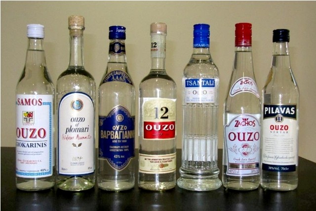 Greek drinks: Ouzo selection